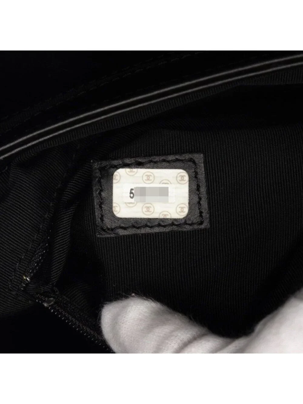 ★SOLD★ Chanel CC Logo Tote Black Brown Lambskin - Picture 6 of 7